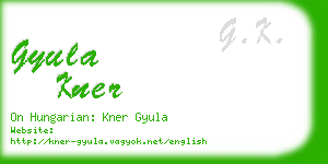 gyula kner business card